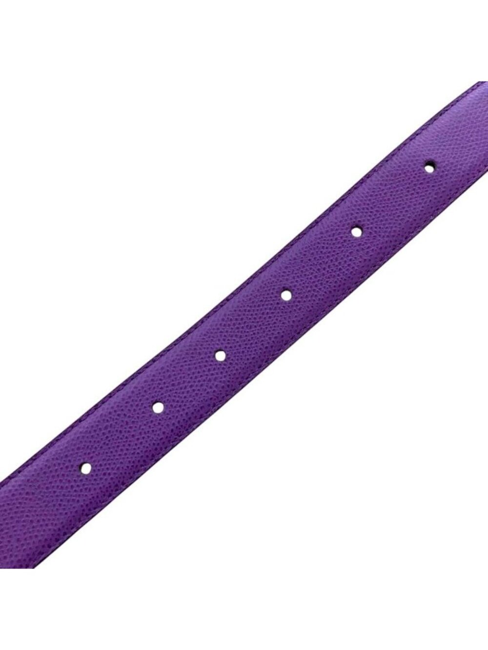 Celine Vintage Circle Logo Buckle Ball Tip Clasp Leather Belt Purple Gold - Picture 5 of 8